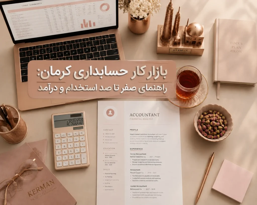 بازار کار حسابداری کرمان: راهنمای صفر تا صد استخدام و درآمد - راد حساب