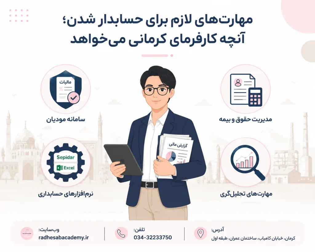 مهارت های لازم برای حسابدار شدن؛- راد حساب