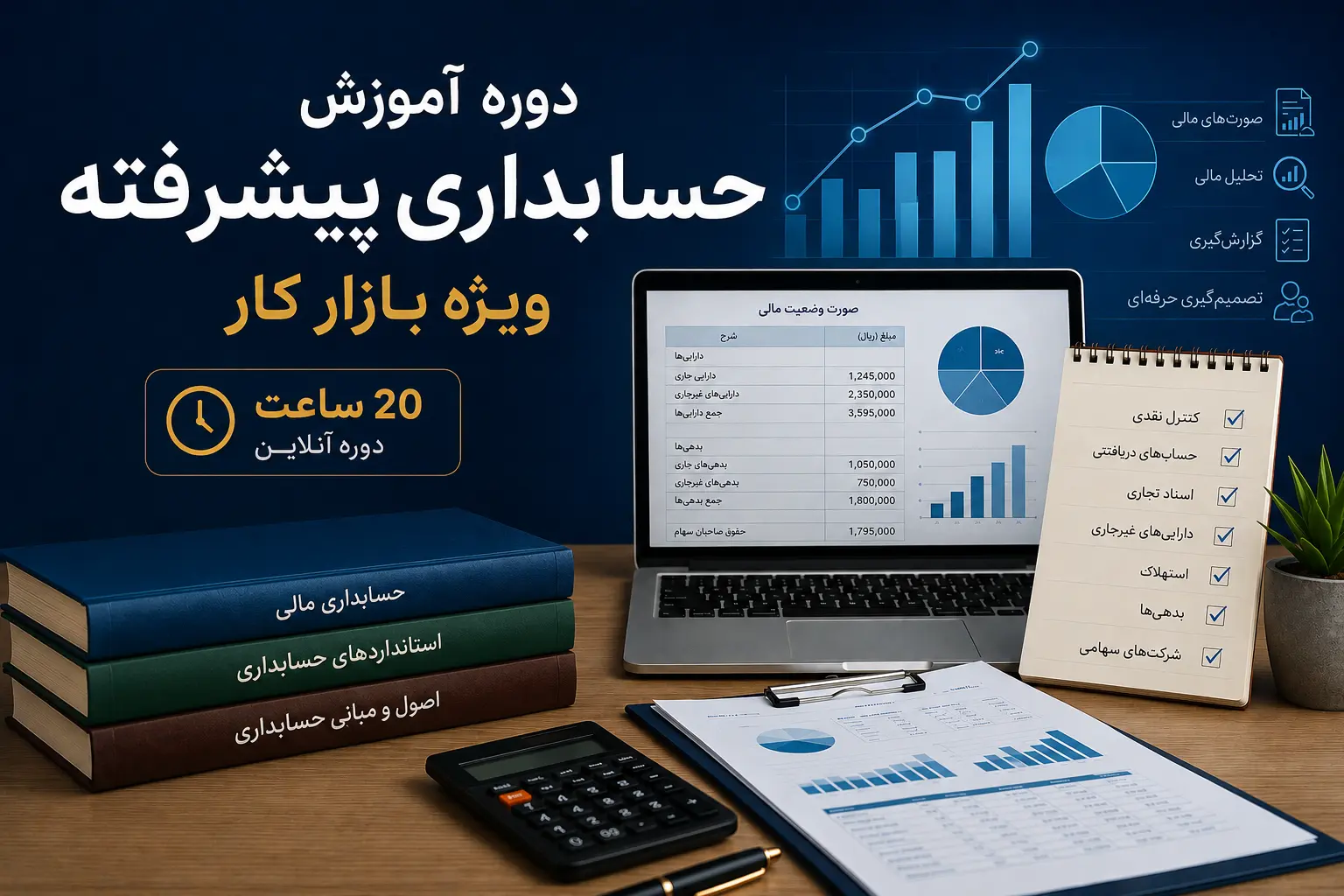 دوره اموزش حسابداری پیشرفته ویژه بازار کار رادحساب