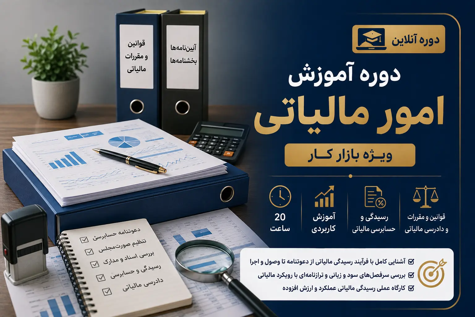دوره اموزش امور مالیاتی ویژه بازار کار رادحساب